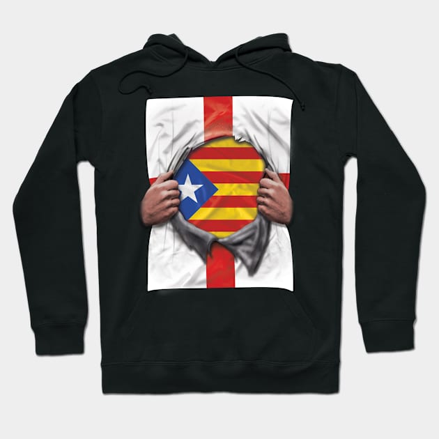 Catalonia Flag English Flag Ripped - Gift for Catalan From Catalonia Hoodie by Country Flags